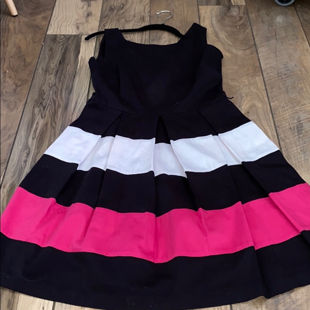Tiana B Black White & Pink dress
